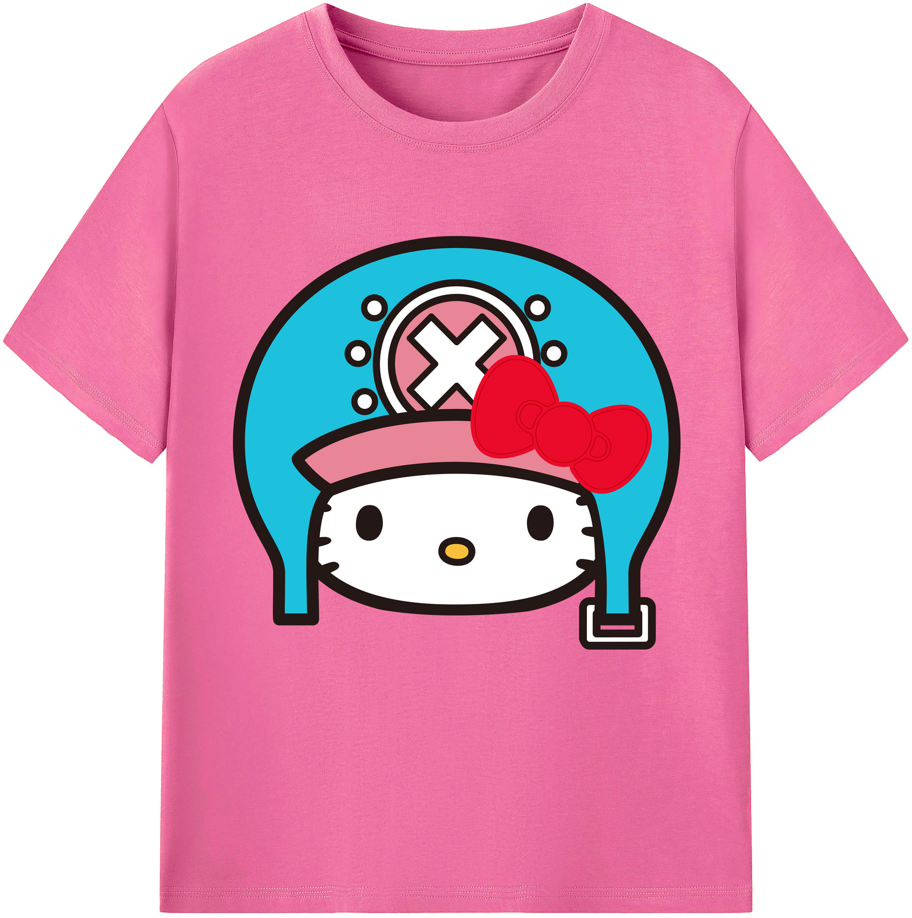（画像用） Hello Kitty ハローキティ レディースカジュアルプリントTシャツ（綿100％）